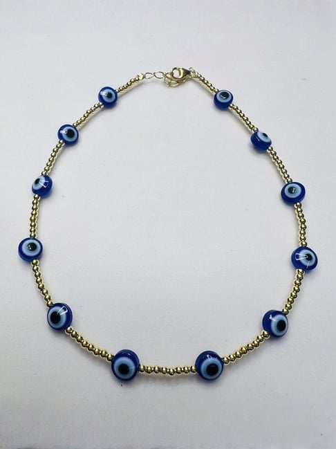 Arte Jewels 925 Sterling Silver Rose Gold Evil Eye Anklet for Women-picture-26