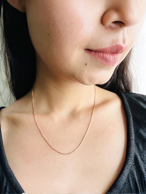 Arte Jewels 925 Sterling Silver Rose Gold Chain for Women-picture-34