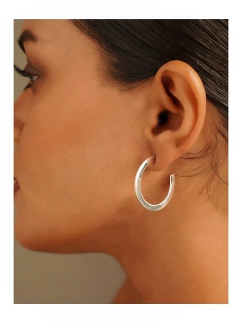 Buy Arte Jewels 925 Sterling Silver Hoop Earrings Online At Best