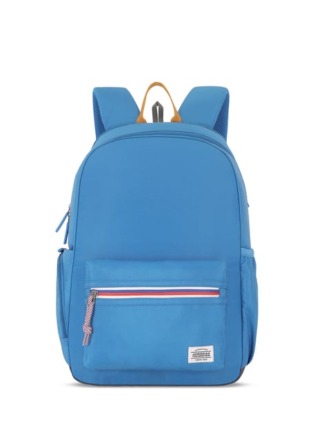 american tourister polyester 28 ltrs blue laptop backpack American Tourister Carter 28 Ltrs Blue Medium Laptop Backpack