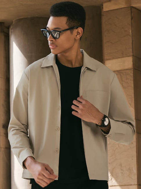 Xyxx Brown Polyster Solid Regular Fit Casual Jackets-picture-35