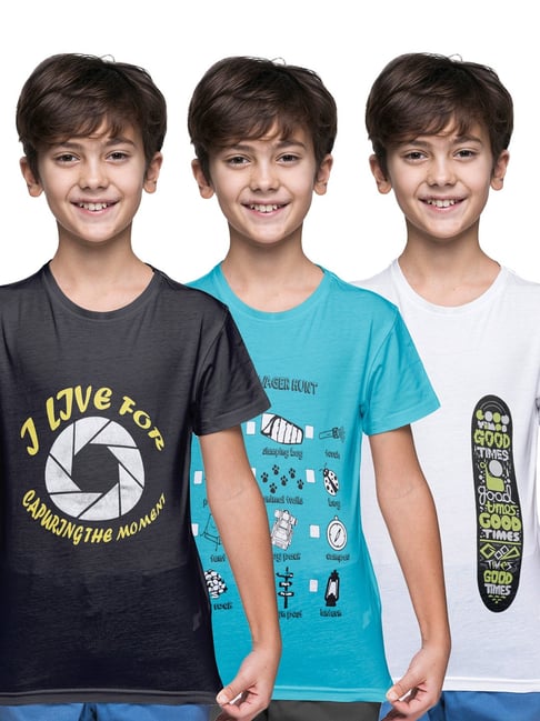 Kiddopanti Multi Regular T-Shirts 3 T- Shirts-picture-13