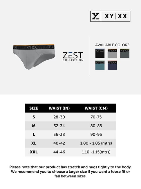 Xyxx Black Nylon Solid Regular Fit Briefs