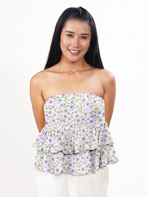 Zink London White Floral Top