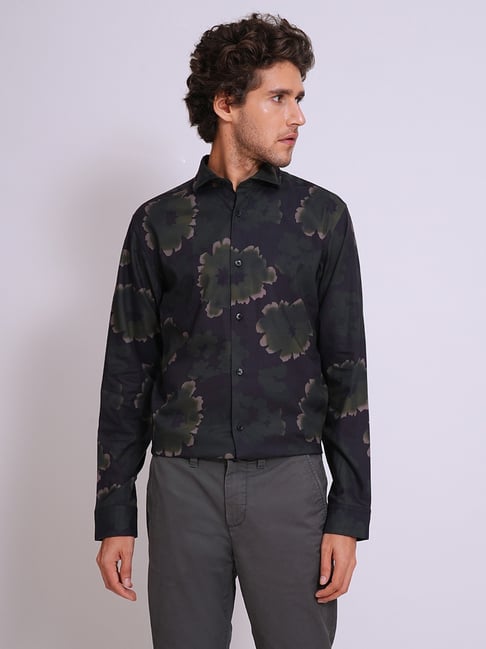 Selected Homme Black Slim Fit Printed Shirt-picture-22