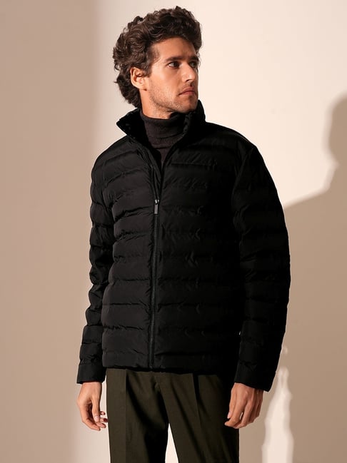 Selected Homme Black Regular Fit Quilted Jacket