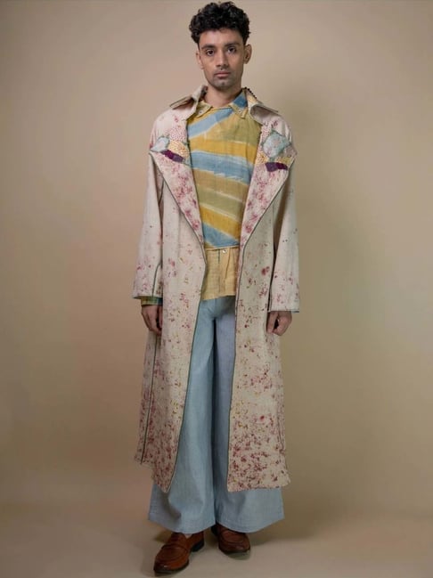 Lafaani Kora Meadows Unisex Denim Trench Coat-picture-45