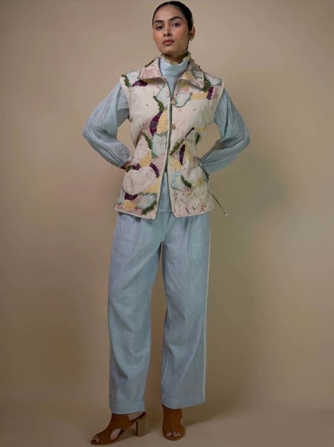 Lafaani Kora Meadows Unisex Embroidered Vest-picture-10