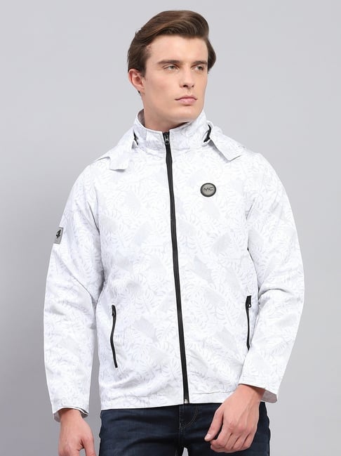 Monte Carlo White Regular Fit Printed Hooded Jacket-picture-44