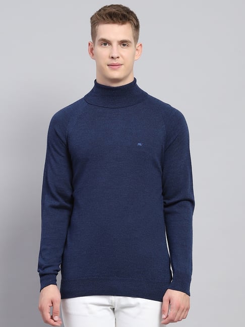 Monte Carlo Navy Blue Regular Fit Pullover-picture-28