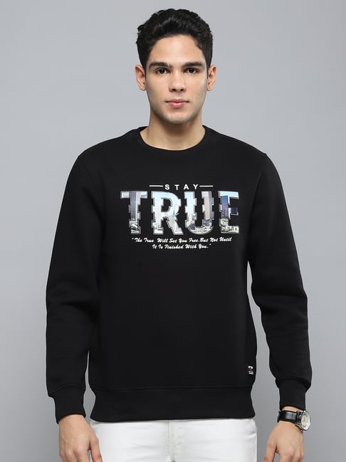 Cloak & Decker by Monte Carlo Black Regular Fit Printed Sweatshirt-picture-28
