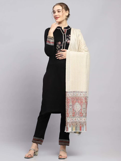 Monte Carlo Beige Regular Fit Self Pattern Shawl-picture-41