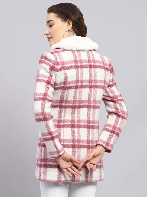Monte Carlo Tartan Womens Coat Buy Women Blue Check Coat Online In