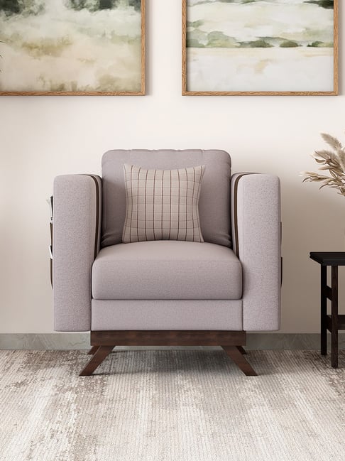 Durian Rubik Taupe Fabric Seater Sofa