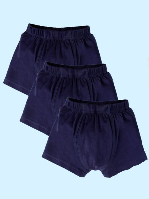 Kiddopanti Boys Navy Boxers (Pack of 3)