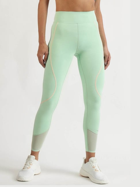 Reebok Green Polyester Regular Fit Self Tights-image-39