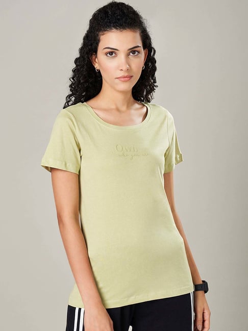Ajile by Pantaloons Green Cotton T-Shirt-picture-124