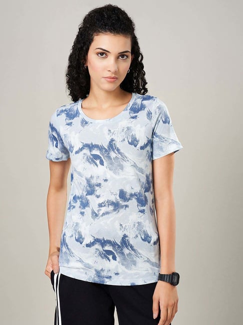 Ajile by Pantaloons Blue Cotton Printed T-Shirt-picture-84