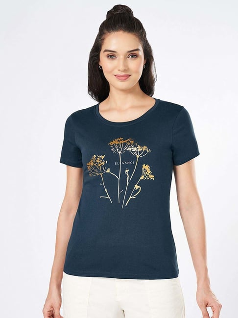 Honey by Pantaloons Blue Cotton T-Shirt-picture-39
