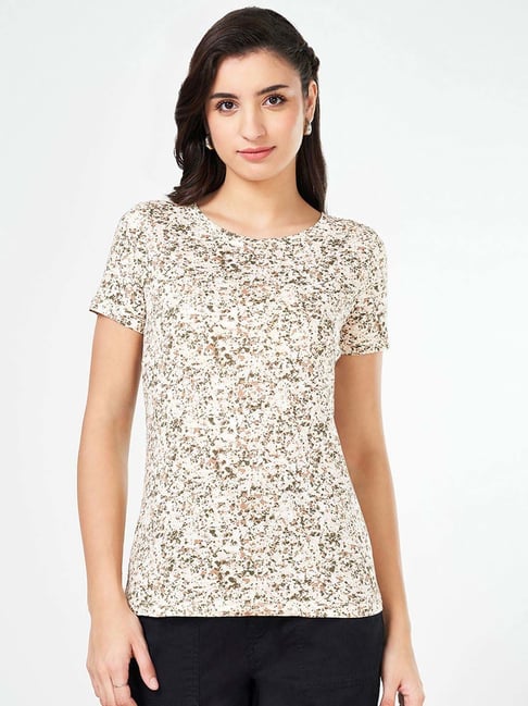 Honey by Pantaloons White Cotton Printed T-Shirt-picture-45