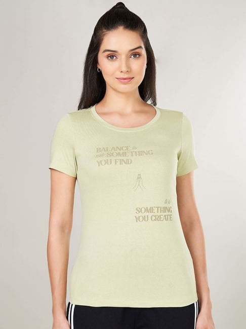 Ajile by Pantaloons Green Cotton T-Shirt-picture-115