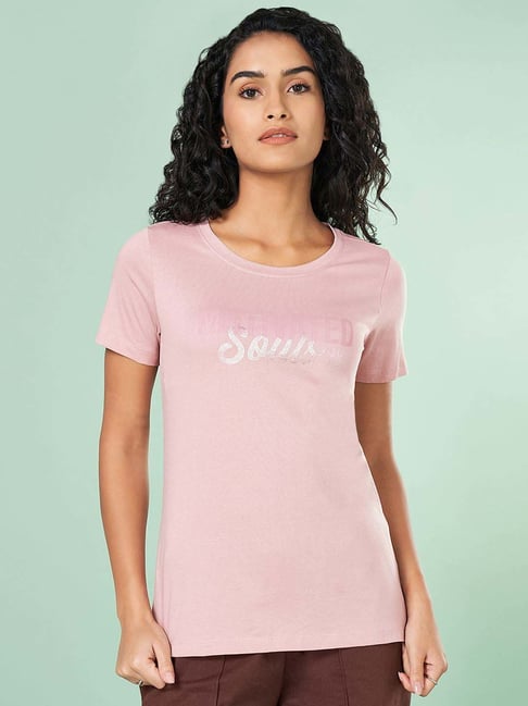 Ajile by Pantaloons Pink Cotton T-Shirt-picture-30