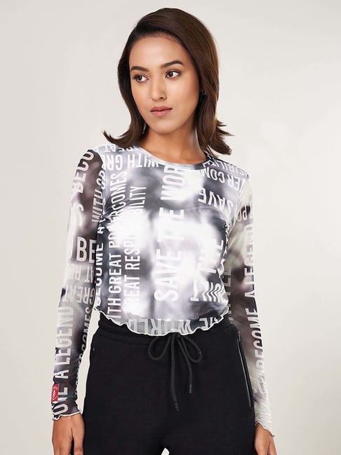 Ajile by Pantaloons Grey Printed T-Shirt-picture-119