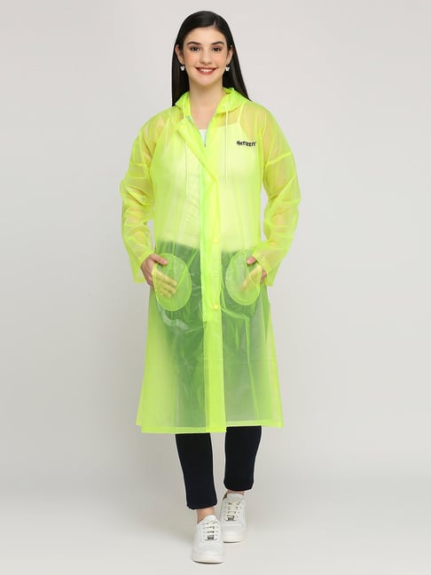 Citizen Green Polyester Regular Fit Rain Jacket