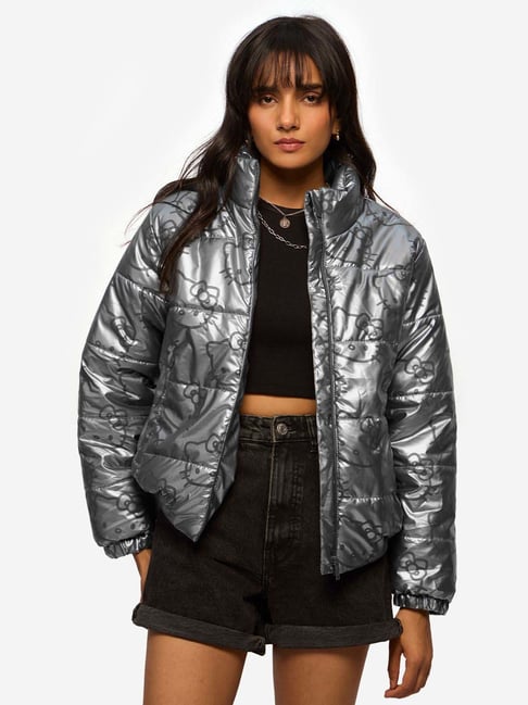 The Souled Store Grey Printed Jacket-picture-22