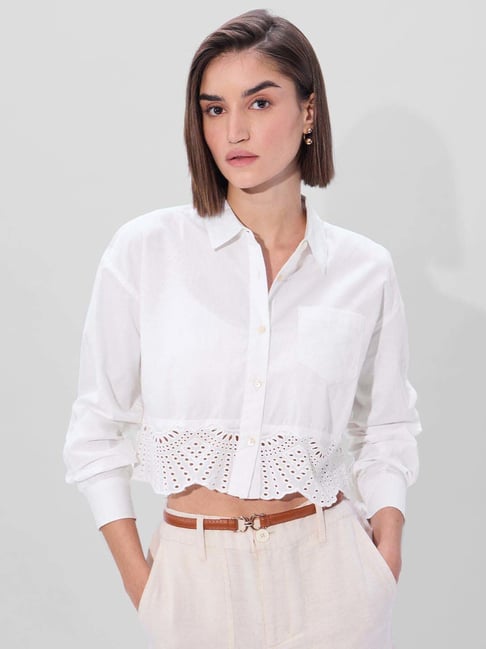 The Souled Store White Cotton Shirt-picture-37