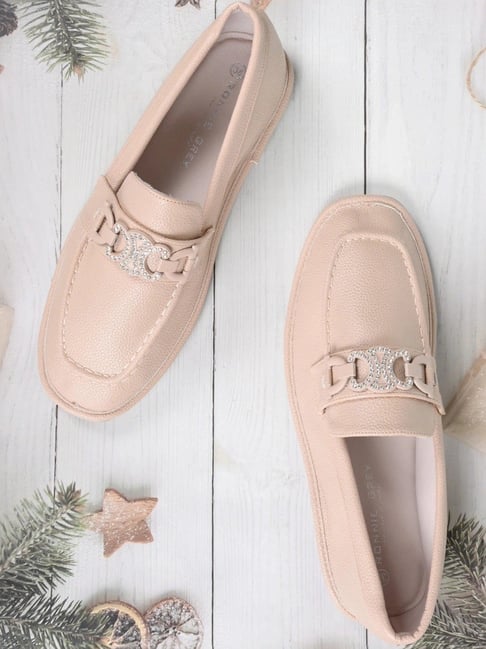 Ronnie Grey Women's Beige Casual Loafers