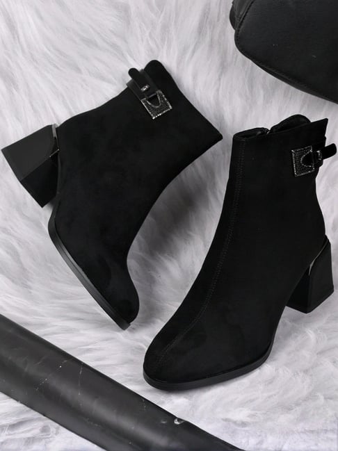 Ronnie Grey Women's Black Casual Booties-picture-30