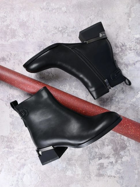 Ronnie Grey Women's Black Casual Booties-picture-26