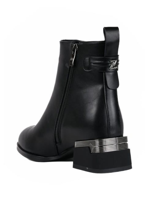Buy Ronnie Grey Women's Black Casual Booties for Women at Best