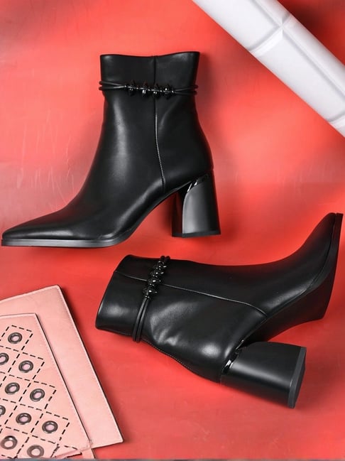 Ronnie Grey Women's Black Casual Booties-picture-28