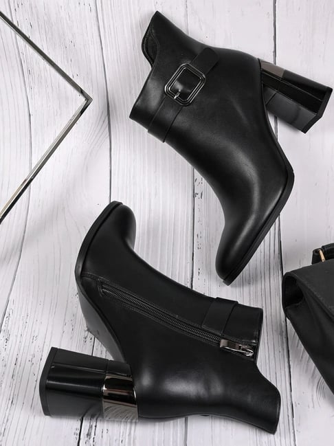 Ronnie Grey Women's Black Casual Booties-picture-24