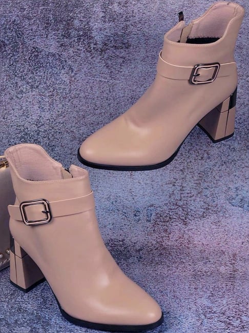 Ronnie Grey Women's Khaki Casual Booties-picture-14