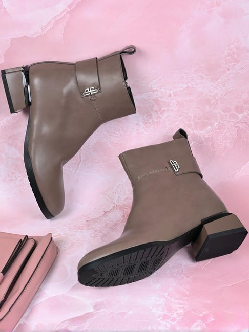 Ronnie Grey Women's Khaki Casual Booties-picture-15