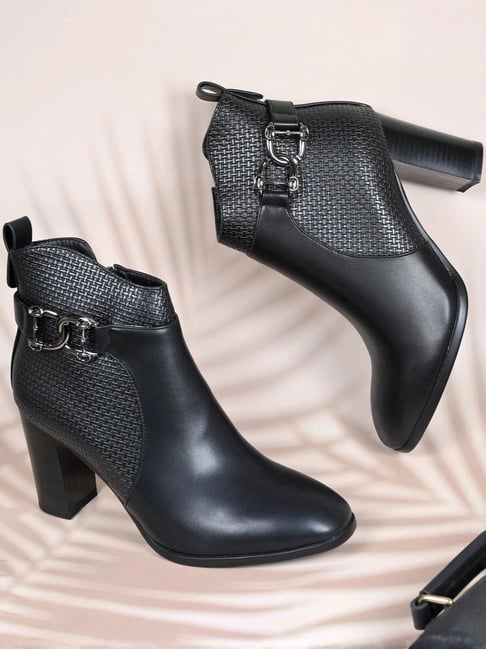 Ronnie Grey Women's Black Casual Booties-picture-29