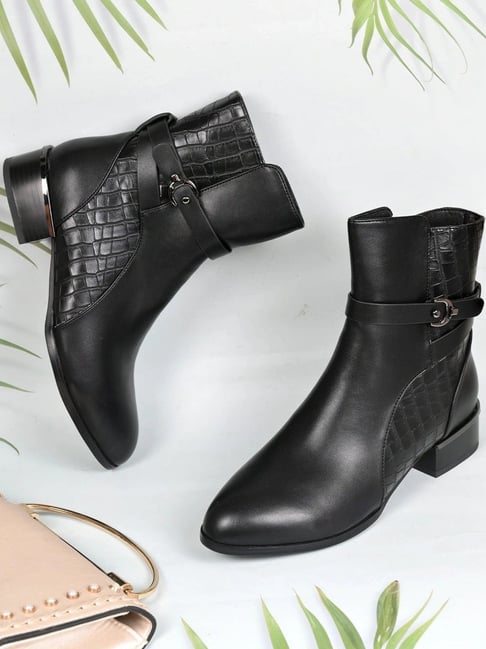 Ronnie Grey Women's Black Casual Booties-picture-32