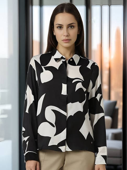 Van Heusen Black Regular fit Print Shirt-picture-29