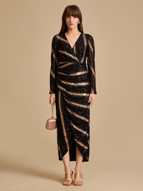 kazo black maxi dress Kazo Elliot Maxi Dress for Women Black