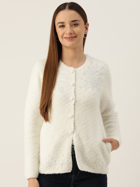 Apsley White Embroidered Cardigan-picture-38