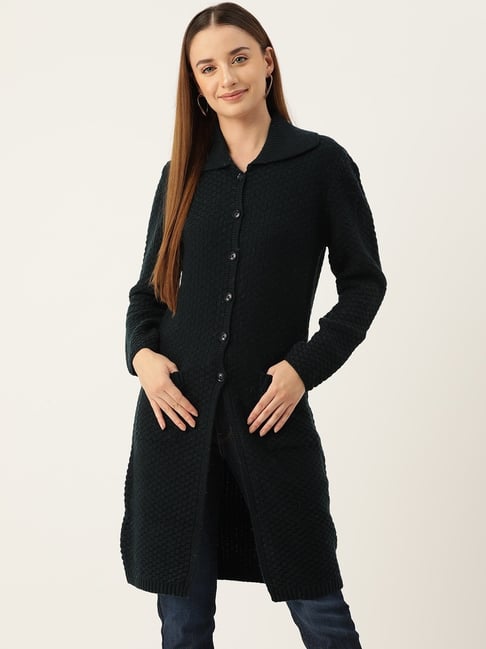Apsley Navy Blue Self-Design Cardigan-picture-10