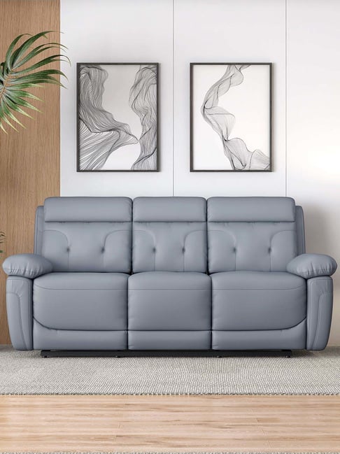 Buy Durian Alisio Smoke Grey Premium Leatherette Seater Recliner