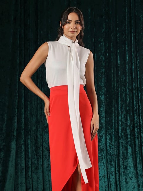 BInfinite White Cotton Tailored Fit Top