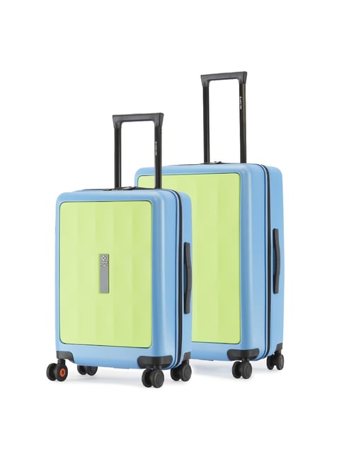 Nasher Miles Zanzibar Green & Blue 8 Wheels Medium Hard Cabin Trolley Bag Set of 2-picture-22