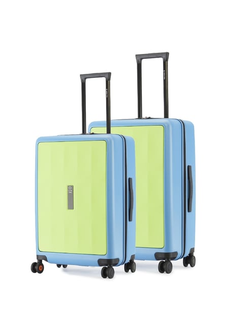 Nasher Miles Zanzibar Green & Blue 8 Wheels Large Hard Cabin Trolley Bag Set of 2-picture-23