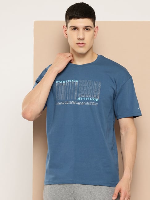 Alcis Blue Printed Regular Fit Printed T-Shirt-picture-40
