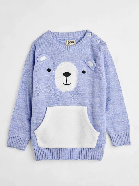 The Souled Store Infant Boys Purple Character Based Full Sleeves Sweater